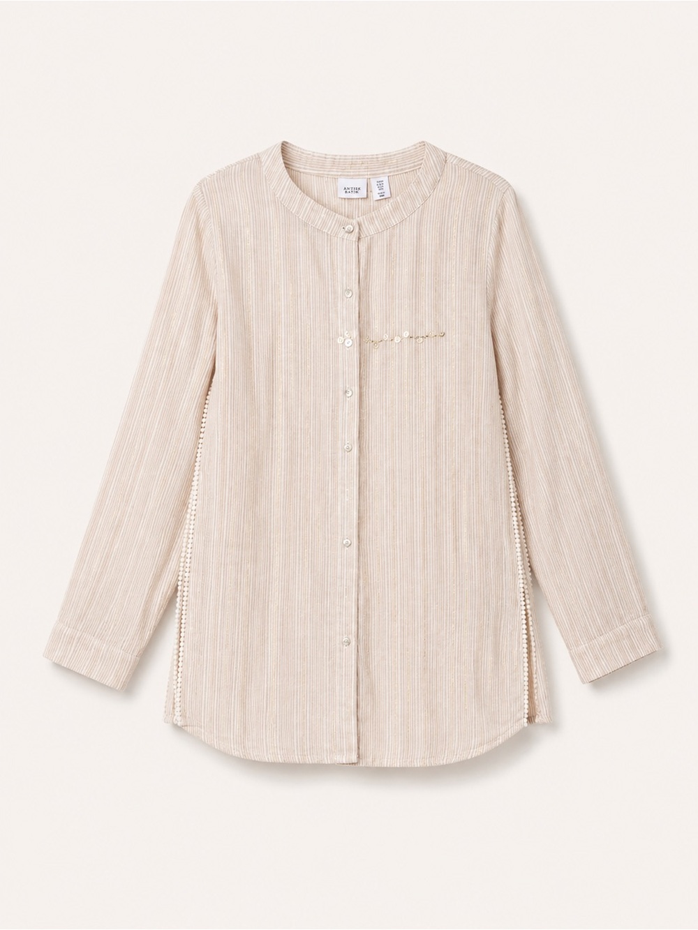 Light Cream Linen Button Down Shirt